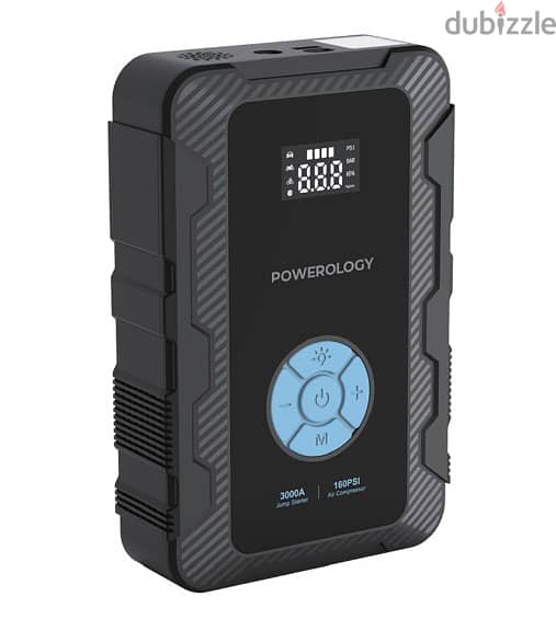 Powerology 20000Mah Power Bank Jump Start Air Compressor PD45W - New 1