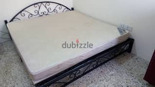 Iron / Metal bed with mattress for sale