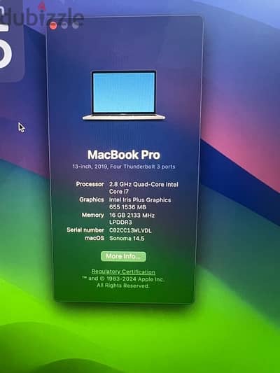 MacBook Pro 13 inch 2019