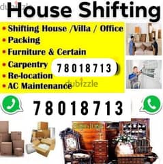 House shifting moving house hold stuff and store everytype of stuff