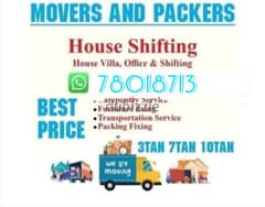 House shiffting office shiffting furniture fixing transport