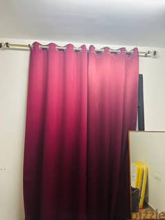 Curtains and rod