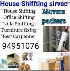 House shifting services and professional carpenter