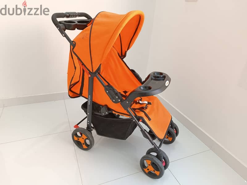 Orange color stroller 3