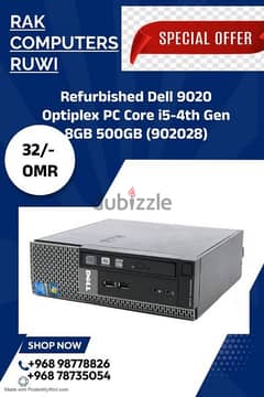 Dell 9020, Ci5, 8gb, 500gb @32 OMR 0