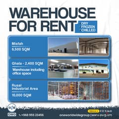 Warehouses for Rent - Dry, Ambient, Chiller, Freezer