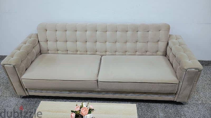 Sofa bed with Storage and a coffee table for sale 1