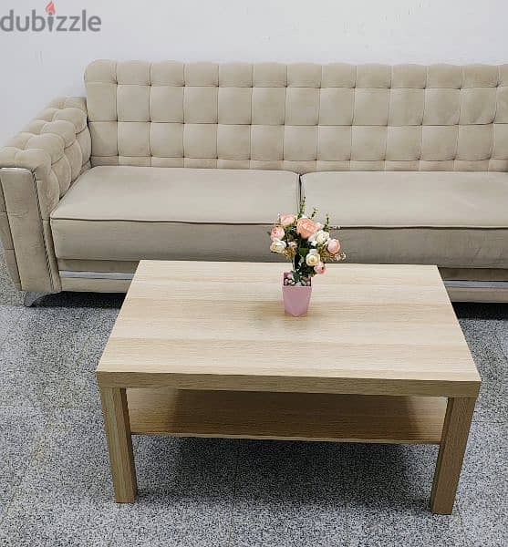 Sofa bed with Storage and a coffee table for sale 7
