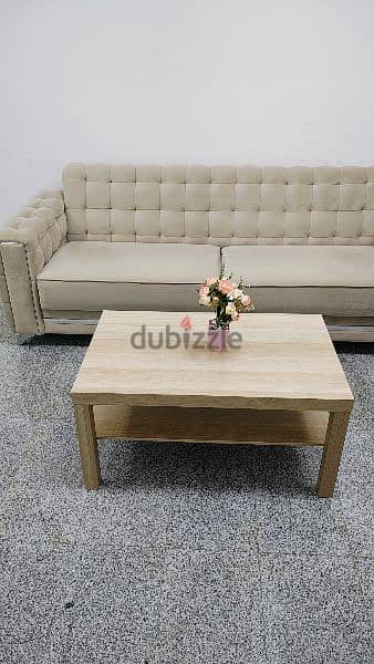 Sofa bed with Storage and a coffee table for sale 8