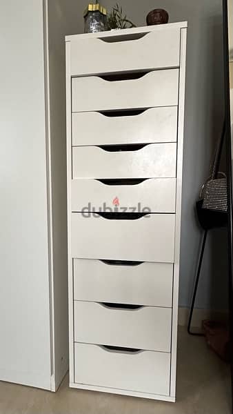 ALEX Drawer unit with 9 drawers, white, 36x116 cm 0