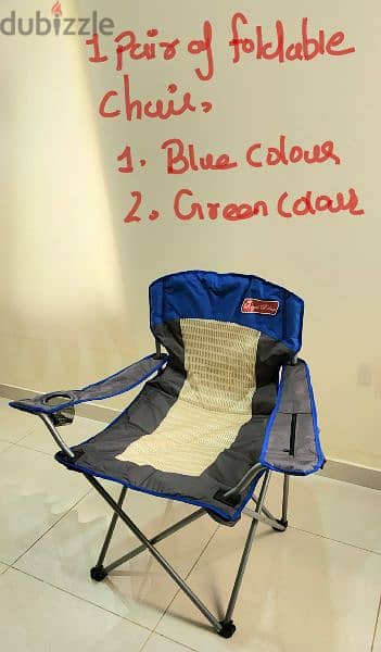 Pair of foldable chair with cover 0