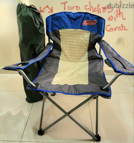 Pair of foldable chair with cover 5