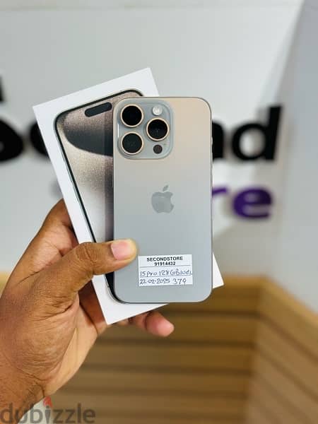 iPhone, 15 pro 128 GB natural titanium Apple warranty till 22-02-2025 0