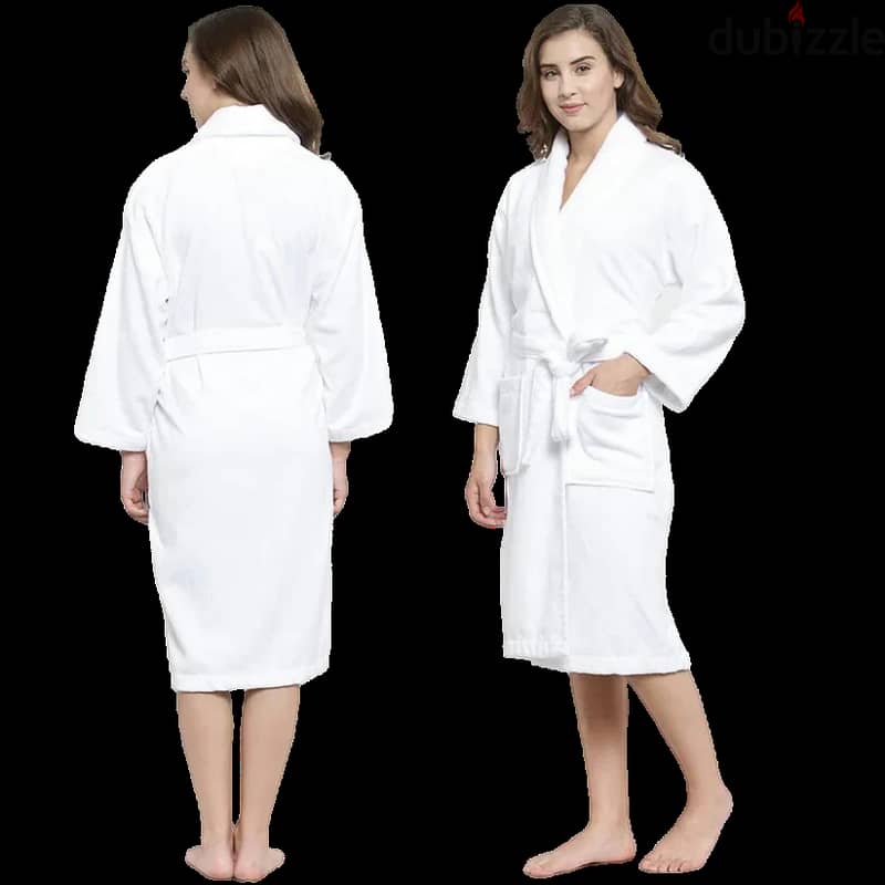 White and Charcoal color bathrobe wholesale price 5 OMR min 10 Piece 1