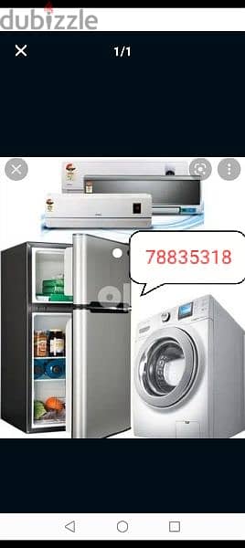 maintenance Automatic washing machine and refrigerator. Rs,001 0