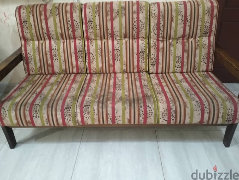 3 seater wooden Sofa for sale 1