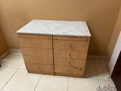 Wooden Cabinet with Marble Top