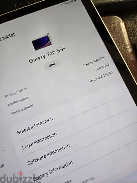 Samsung tab S9 Plus 256gb 12gb wifi almost new condition 7