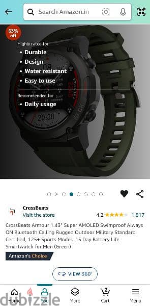 CrossBeats Armour 1.43" Super AMOLED smartwatch with Bluetooth calling 6