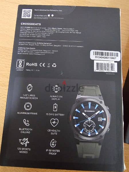 CrossBeats Armour 1.43" Super AMOLED smartwatch with Bluetooth calling 8