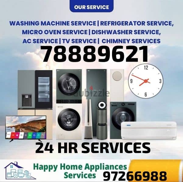 Maintenance Automatic washing machines and Refrigerator'ss. . 207 0