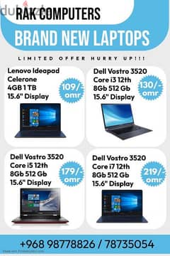 All New brand laptops on offer prices, 0