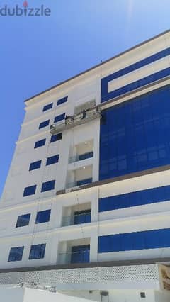 outside building glass cleaning and painting services
