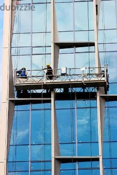 outside building glass cleaning and painting services