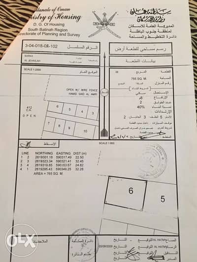 للبيع أرض سكنية في ولاية بركاء قريبة من سوق بركاء