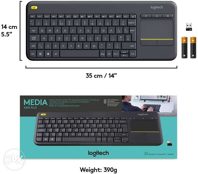 Logitech K400 Plus wireless keyboard and touchpad 2