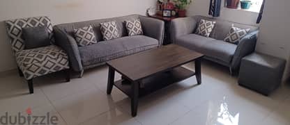 Sofa Set 3+2+1 with coffee table available for sale