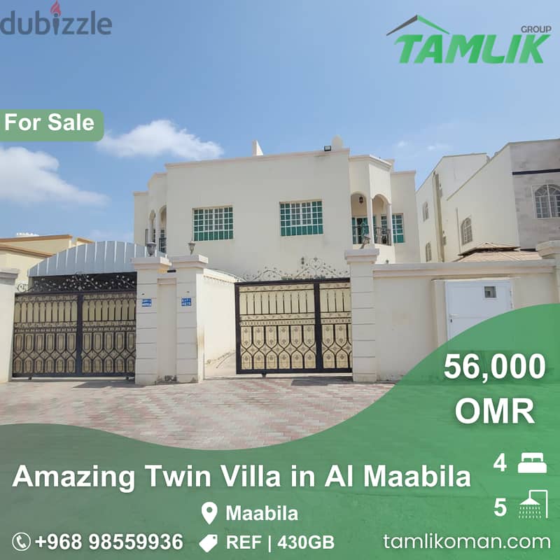 Amazing Twin Villa for Sale in Al Maabila | REF 430GB 0