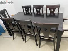 Solid wooden 8 seat dining table