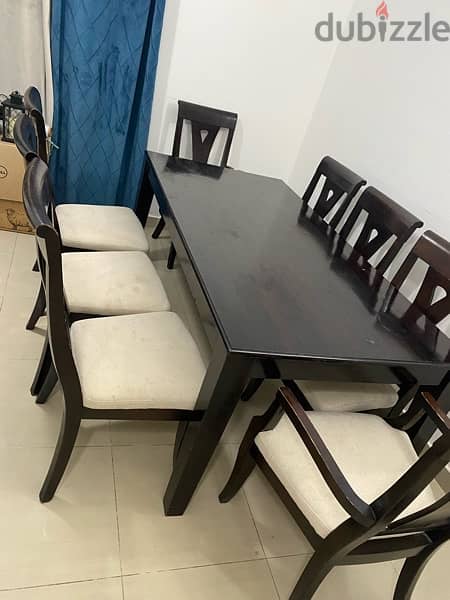 Solid wooden 8 seat dining table 1