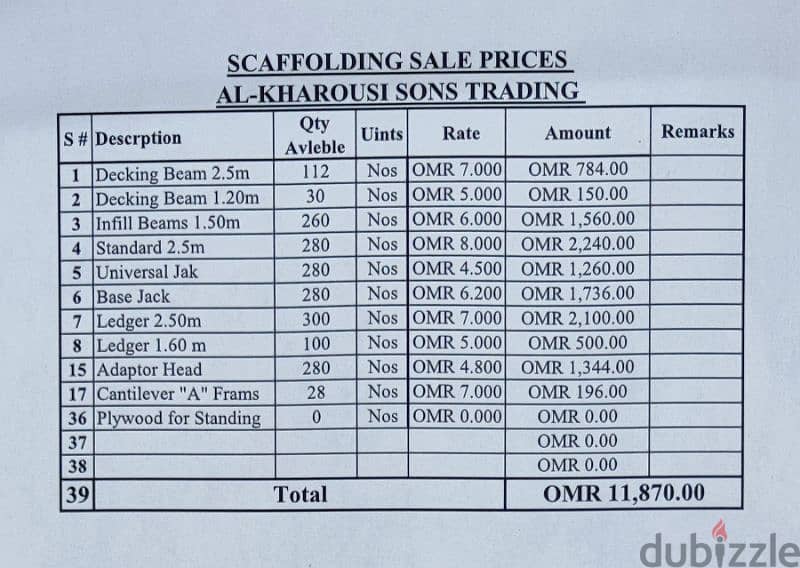 for Sale Or Rent  Scaffolding 0