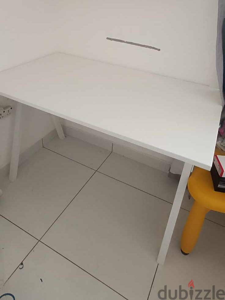 Ikea TROTTEN Desk, white, 120x70 cm 2