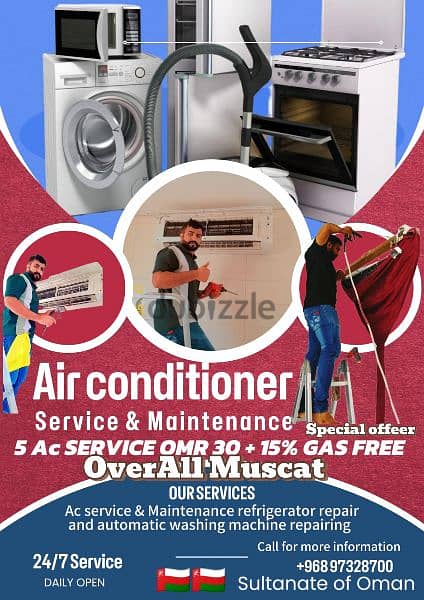 AC Service. Repair. A/C Clean تنظيف المكيفات إصلاح صيانة تصليح مكيفات 8