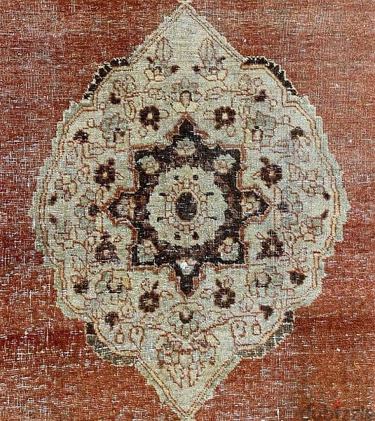 Antique Haji jalili museum rug Vegetarian colours 1880s 1
