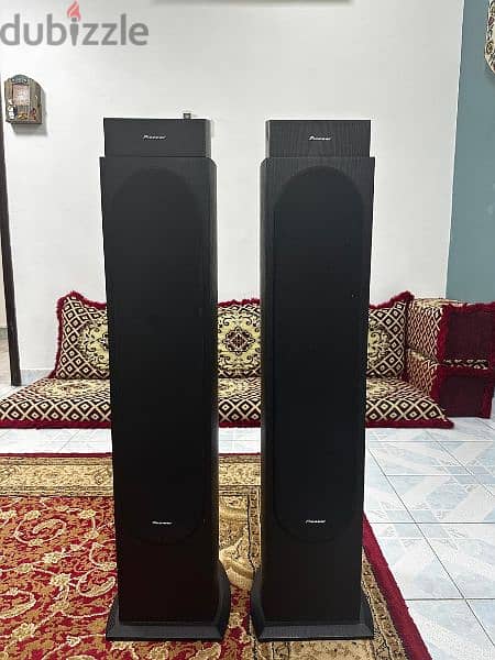 Pioneer Tower speaker along with Dolby Atmos 2