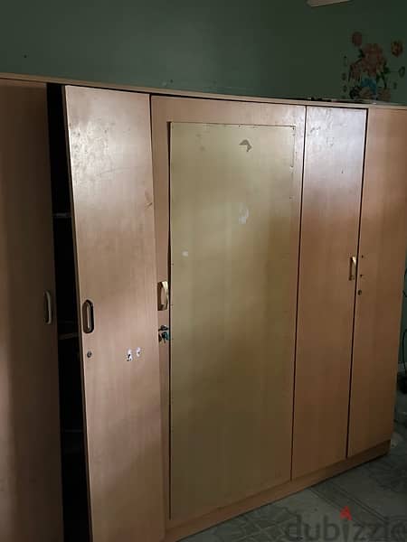 bed dressing cupboard and majlis sofa for sale 2