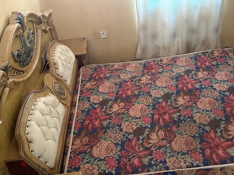 bed dressing cupboard and majlis sofa for sale 4