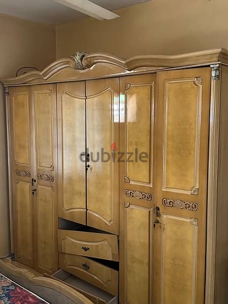 bed dressing cupboard and majlis sofa for sale 5