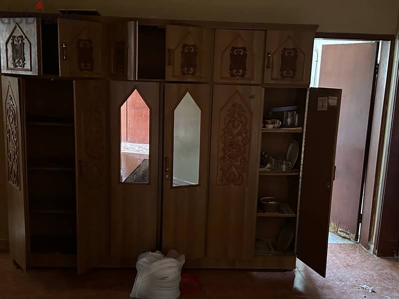 bed dressing cupboard and majlis sofa for sale 6