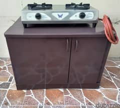 Butterfly-2 burner Gas stove on 2 rack cupbrd fits into cooking range