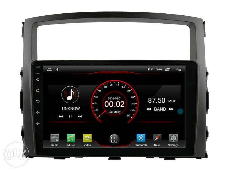 Pajero Android 10 car radio navigator mp3 + Free Backup Camera 0