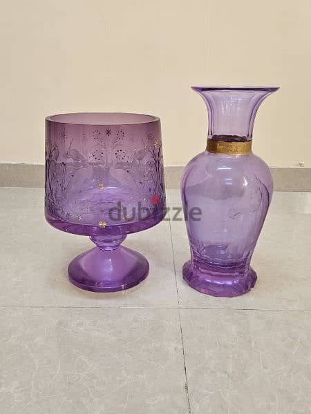 crystal glass vase urgent sale 1