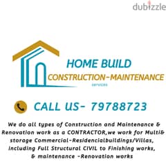 ⏩ We do all types of Construction and Maintenance work as a contractor 0