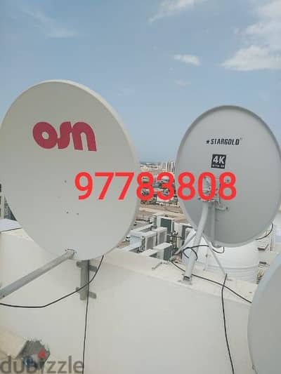 Home service  Nileset Arabset Airtel DishTv osn fixingSatellite dish