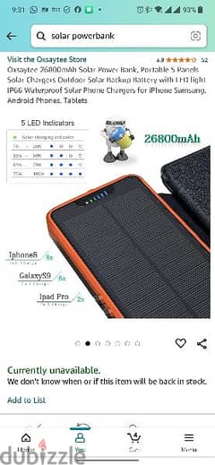 solar powerbank used only few times 0