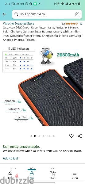 solar powerbank used only few times 0
